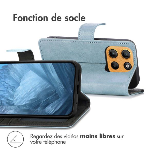 imoshion Étui de télephone portefeuille Motorola Moto G15 / G15 Power - Bleu clair