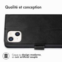 imoshion Étui de télephone portefeuille Apple iPhone 13 Mini - Noir