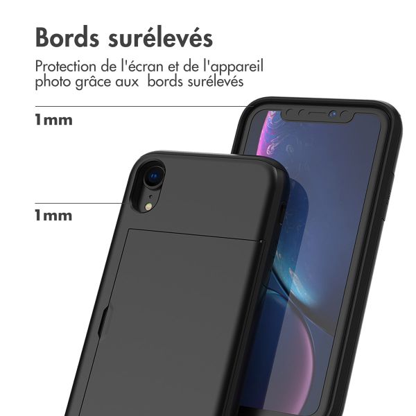 imoshion Coque arrière avec porte-cartes iPhone Xr - Noir