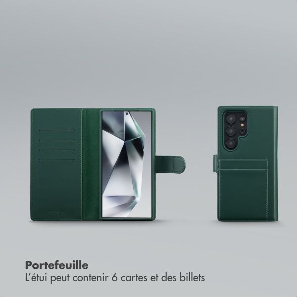 Selencia Étui portefeuille amovible Olyn avec MagSafe Samsung Galaxy S24 Ultra - Vert