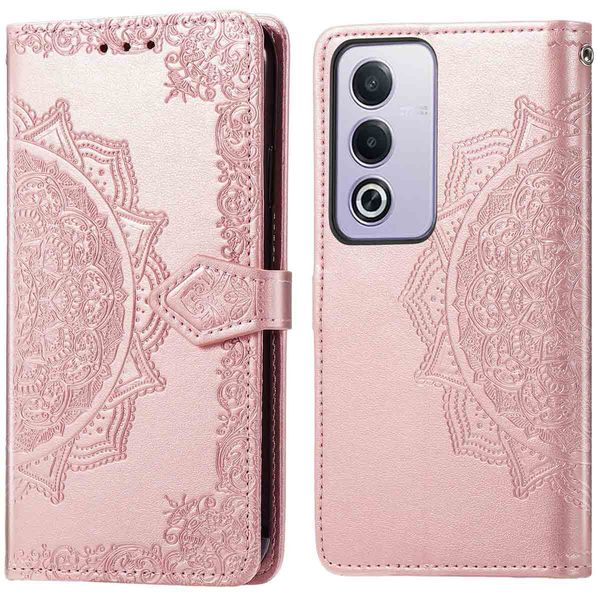 imoshion Etui de téléphone portefeuille Mandala Oppo A80 5G - Rose Dorée