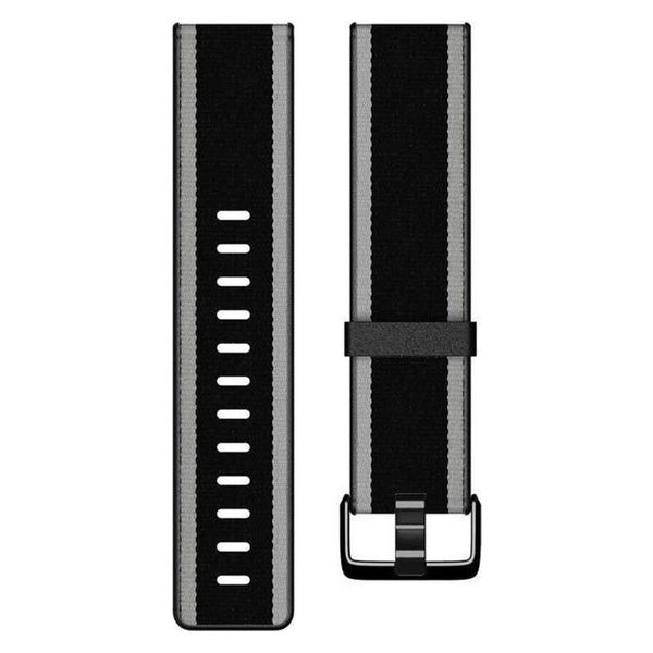Fitbit Bracelet Woven Fitbit Versa / Versa 2 / Versa Lite - Taille L - Grey / Black