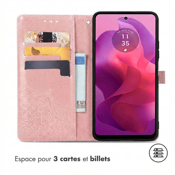 imoshion Etui de télephone Mandala Motorola Moto G04 / G24 - Rose Doré