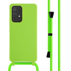 imoshion ﻿Coque en silicone avec cordon Samsung Galaxy A53 - Vert Fluo