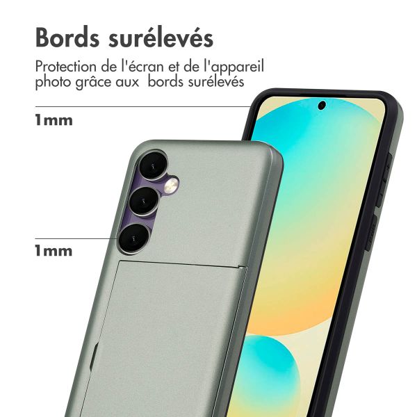 imoshion Coque arrière avec porte-cartes Samsung Galaxy S24 FE - Vert foncé