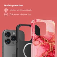 Selencia Coque arrière Vivid Tough avec MagSafe iPhone 15 Pro Max - Rosy Marble