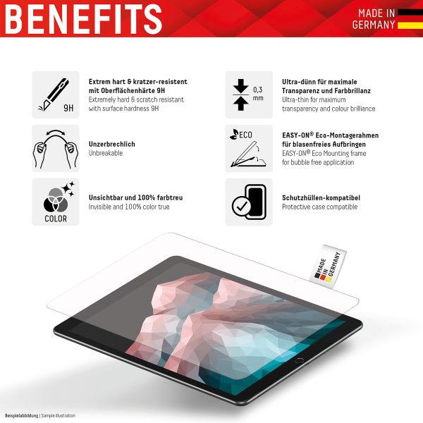 Displex Protection d'écran en verre trempé Apple iPad Pro 12.9 (2018/2020/2021/2022)