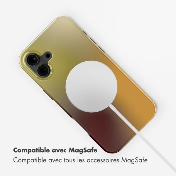 Selencia Coque arrière Vivid avec MagSafe Apple iPhone 16 - Gradient Olive Dust