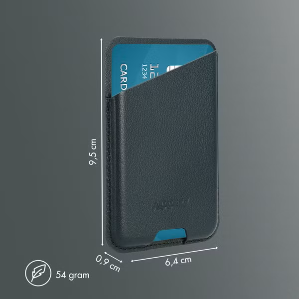 Accezz Porte-cartes en cuir magnétique - Compatible avec Apple Find My - Cedar Green