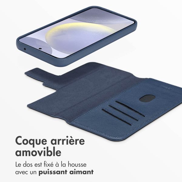 Accezz Étui de télephone portefeuille en cuir 2-en-1 avec MagSafe Samsung Galaxy S24 Plus - Nightfall Blue