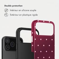 Selencia Coque arrière Vivid Apple iPhone 17 Pro - Happy Dots Burgundy