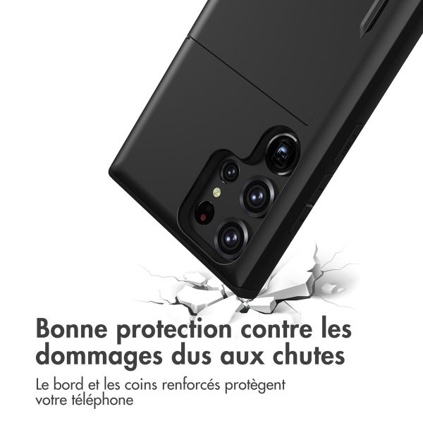 imoshion Coque arrière avec porte-cartes Samsung Galaxy S22 Ultra - Noir