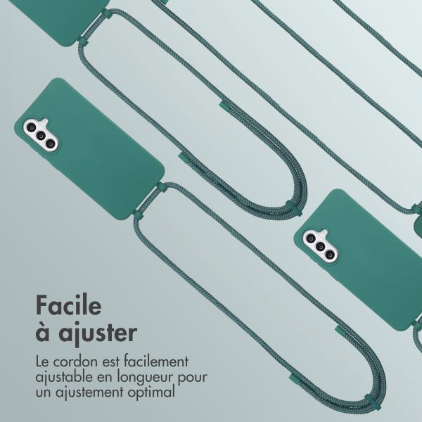 imoshion Coque de couleur avec cordon amovible Samsung Galaxy A36 / A56 - Vert foncé