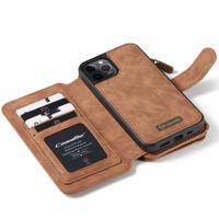 CaseMe Étui luxe 2-en-1 à rabat iPhone 12 Pro Max - Brun