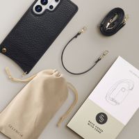 Selencia Coque de télephone Nova avec cordon et porte-cartes Samsung Galaxy S26 Ultra - Noir