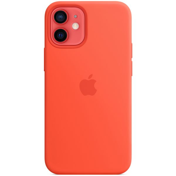 Apple Coque en silicone MagSafe Apple iPhone 12 Mini - Electric Orange