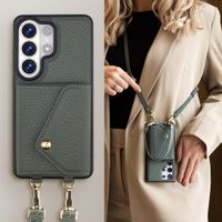 Selencia Coque de télephone Sera avec cordon et porte-cartes enveloppe Samsung Galaxy S26 Ultra - Sage Green