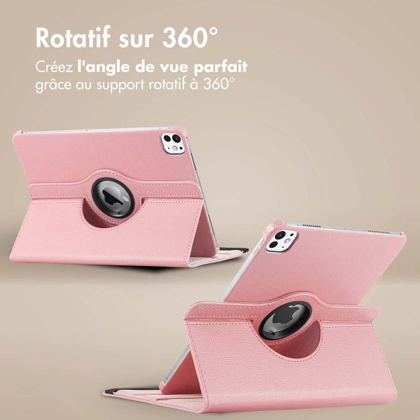 imoshion Coque tablette rotatif iPad Pro 12.9 (2022) / Pro 12.9 (2021) / Pro 12.9 (2020) - Rose