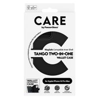 CARE by PanzerGlass Étui de téléphone portefeuille Tango 2-en-1 avec MagSafe iPhone 16 Pro Max - Noir