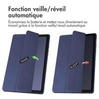 imoshion Coque tablette rigide Trifold Samsung Galaxy Tab A9 Plus - Bleu foncé