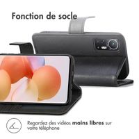 imoshion Étui de téléphone portefeuille Luxe Xiaomi 12 / 12X - Noir