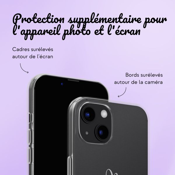 Coque personnalisée avec un cœur élégant iPhone 13 - Transparent