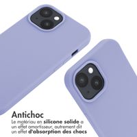 imoshion Coque en silicone avec cordon Apple iPhone 15 - Violet