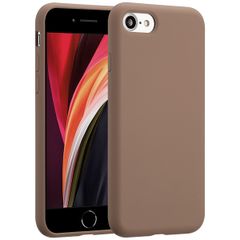 Accezz Coque Liquid Silicone iPhone SE (2022 / 2020) / 8 / 7 - Marron clair