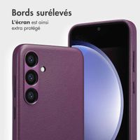 Accezz Étui de télephone portefeuille en cuir 2-en-1 avec MagSafe Samsung Galaxy S23 FE - Heath Purple