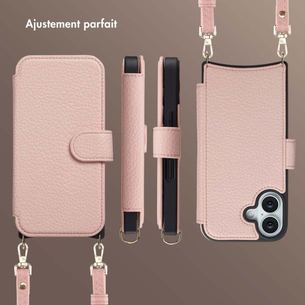 Selencia Étui Riva avec MagSafe et cordon de téléphone Apple iPhone 17 - Old Pink