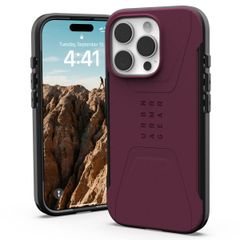 UAG Coque Civilian MagSafe iPhone 16 Pro - Bordeaux