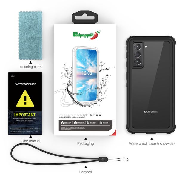 Redpepper Coque imperméable Dot Plus Galaxy S21 - Noir