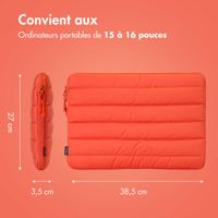 imoshion Pochette ordinateur Puffer 15-16 pouces - Apricot Crush Orange