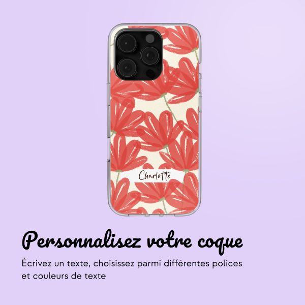 Coque personnalisée avec des fleurs  iPhone 16 Pro - Transparent