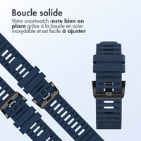 imoshion QuickFit® Bracelet en silicone Stripe Garmin Watch | Fixation 22 mm - Bleu Foncé