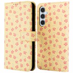 imoshion Étui de téléphone portefeuille Design Samsung Galaxy A35 - Sunny Yellow Petite Flowers