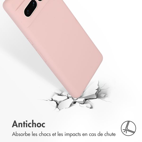 Accezz Coque Liquid Silicone Google Pixel 7 Pro - Rose