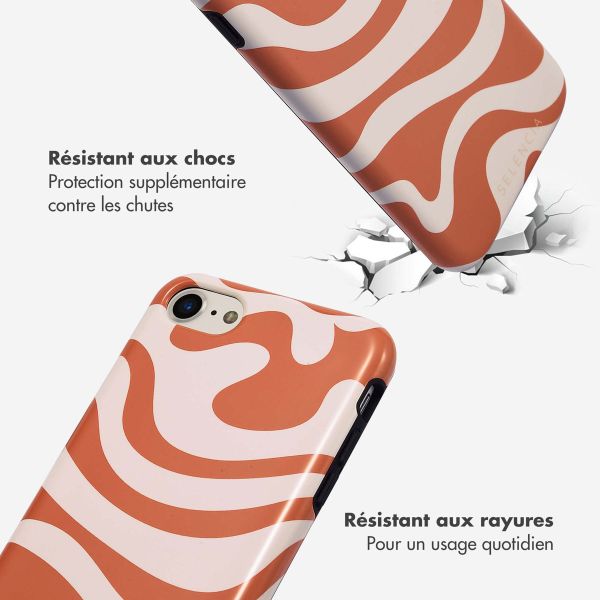 Selencia Coque arrière Vivid Apple iPhone SE (2022 / 2020) / 8 / 7 / 6(s) - Dream Swirl Orange