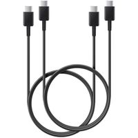 Samsung 2x Original câble USB-C vers USB-C emballage d'usine - 1 mètre - 25 Watt - Noir