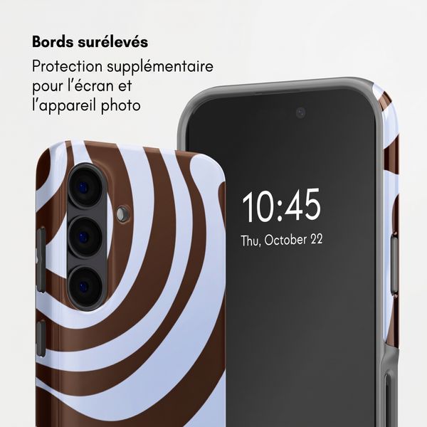 Selencia Coque arrière Vivid avec MagSafe Samsung Galaxy S24 - Dream Swirl Chocolate