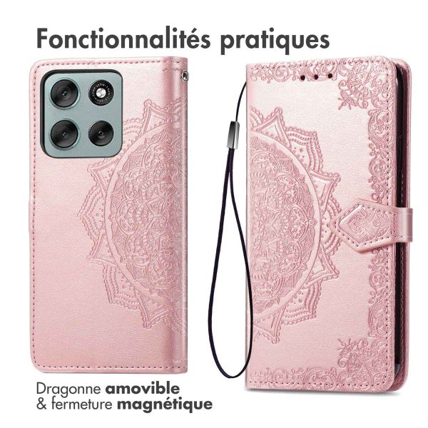 imoshion Etui de télephone Mandala Motorola Moto G56 - Rose Doré