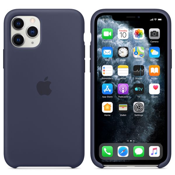 Apple Coque en silicone Apple iPhone 11 Pro - Midnight Blue