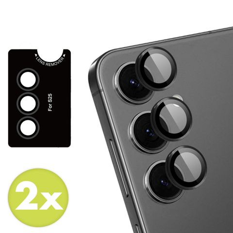 imoshion Lot de 2 protections d'objectif de caméra Samsung Galaxy S25 Plus- Noir