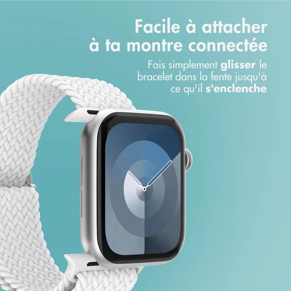 imoshion Bracelet tissé en nylon Apple Watch Series 1 á 9 / SE (38/40/41 mm) | Series 10 (42 mm) - Blanc