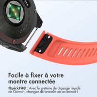 imoshion QuickFit® Bracelet en silicone Stripe Garmin Watch | Fixation 22 mm - Orange