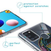 imoshion Coque Design Samsung Galaxy A21s - Monkey - Bleu