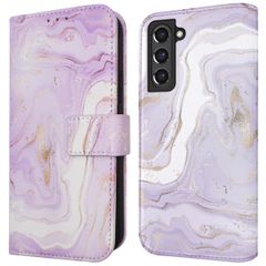 imoshion Étui de téléphone portefeuille Design Samsung Galaxy S21 FE - Purple Marble