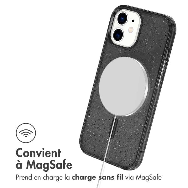 imoshion Coque Pailletée avec MagSafe Apple iPhone 12 (Pro) - Glitter Noir