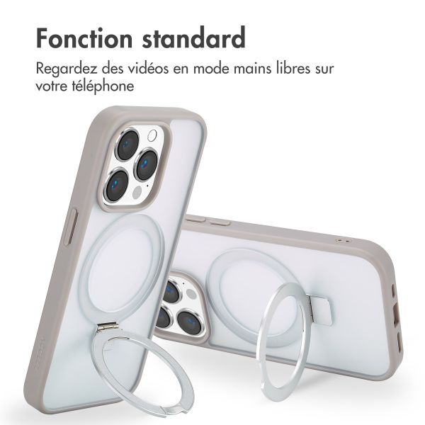 Accezz Coque Ring Stand avec MagSafe Apple iPhone 14 Pro Max - Gris