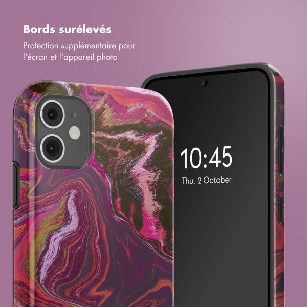 Selencia Coque arrière Vivid Apple iPhone 11 - Marble Purple